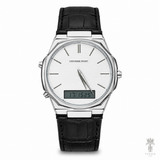 Universe Point Leather Dual Time Watch