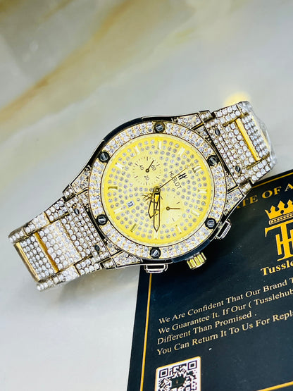 Gold Big Bang Iced Out Watch