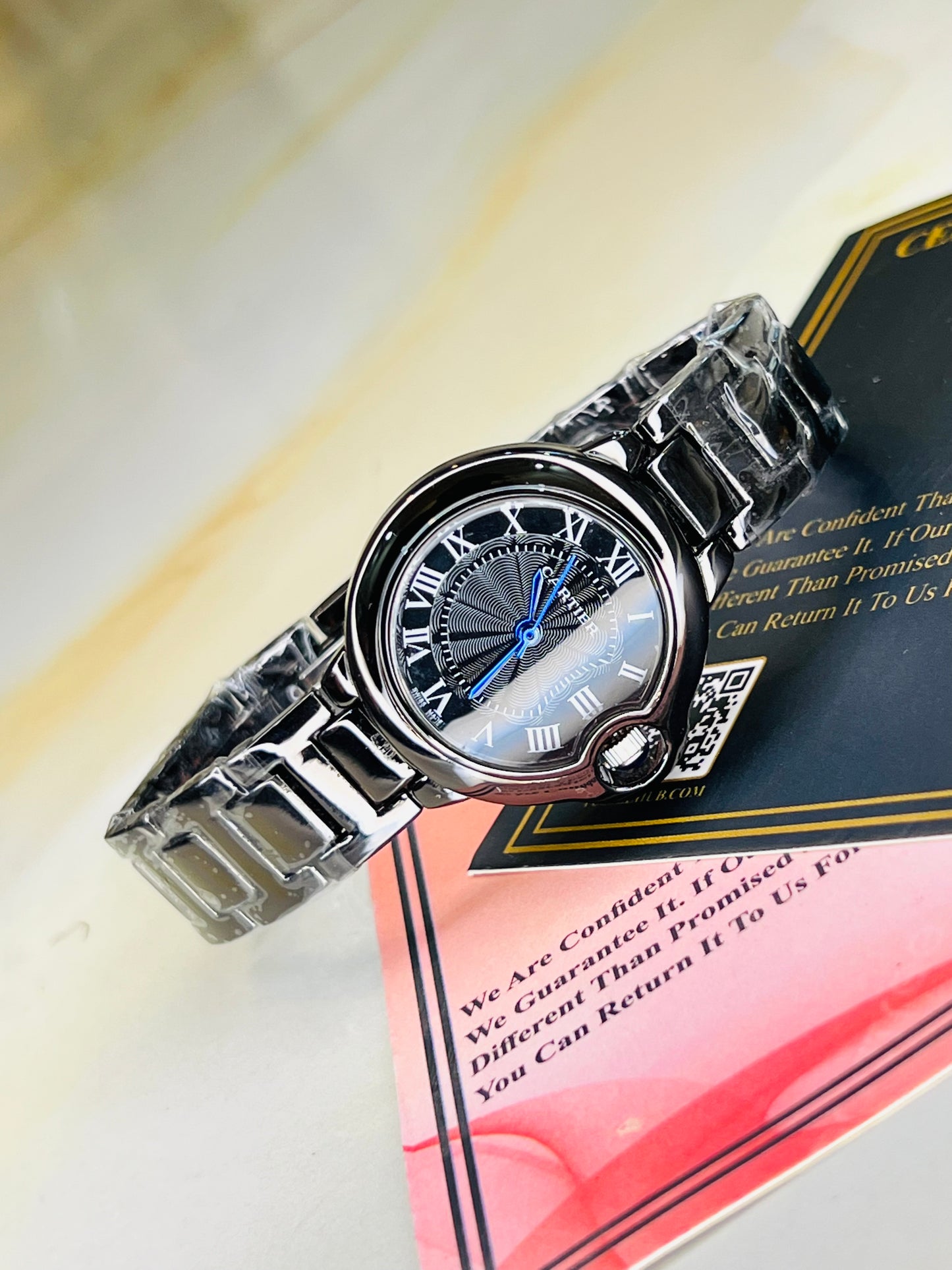 All Black Cartier Watch For Her