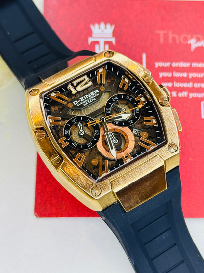 D-Ziner RM Black Copper Chronograph Watch