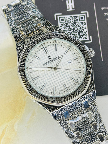 Calligraphic Silver White AP Watch