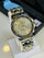 Two Tone Binbond Silver Prism Dial Watch