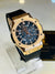 Minimal Black Gold Metal Dial Super Clone Chronograph Watch