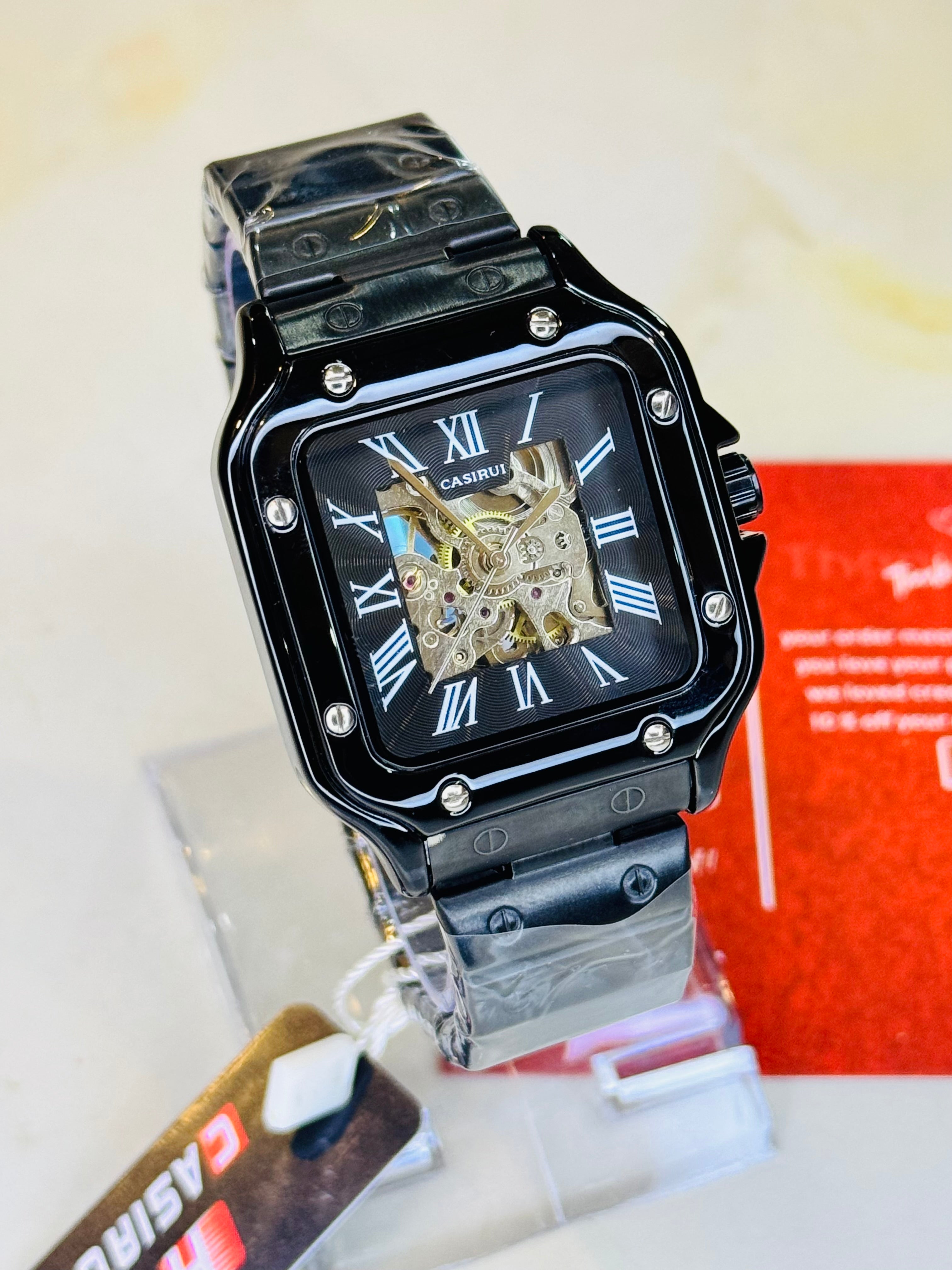 Chain Tank Automatic Skeleton Watch