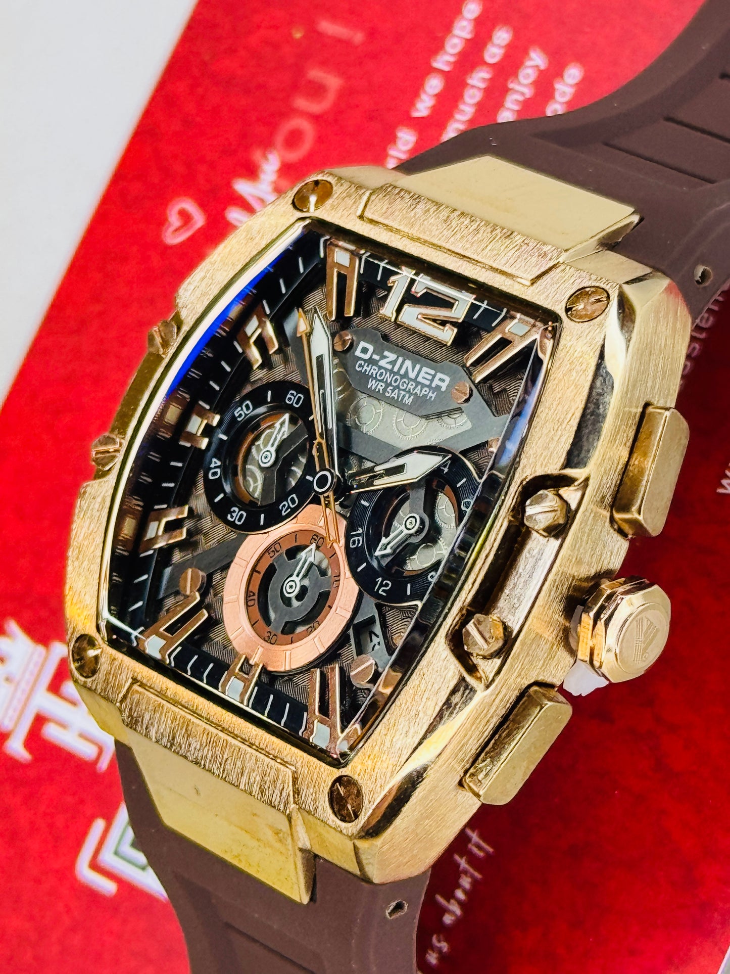 D-Ziner RM Brown Copper Chronograph Watch