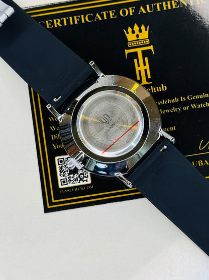 Black Silver Slim Balloon Universe Point Watch