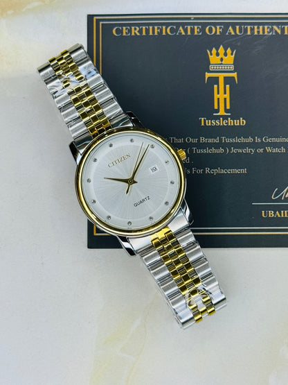 Two Tone White Citizen Prestige Watch