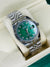Date Just Silver Green Diamond Dial Quartz Master Clone Watch