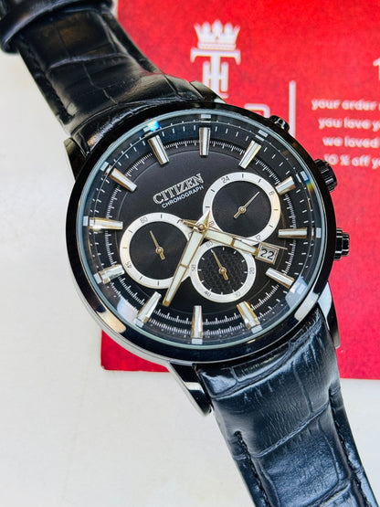Citizen Globe All Black Chronograph Watch