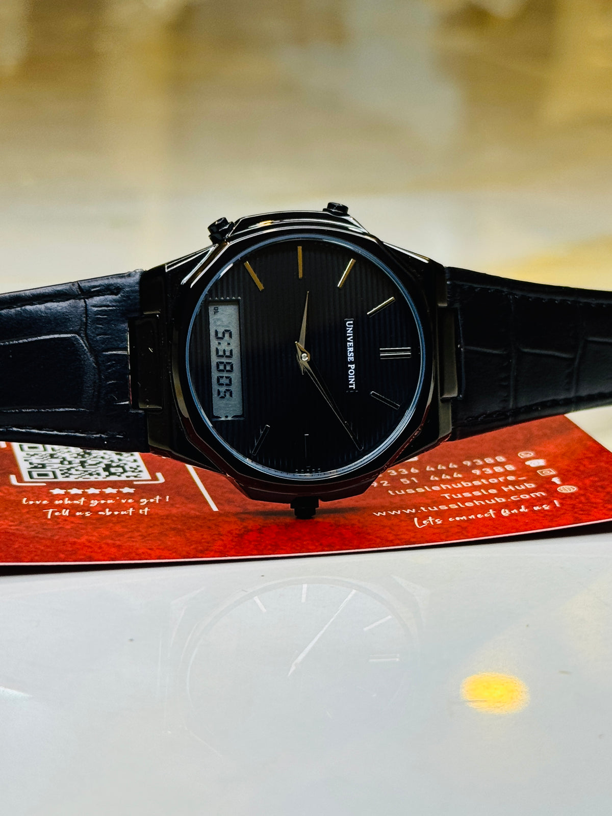 Universal Point Watch Universe Point Leather Dual Time Watch – TUSSLEHUB