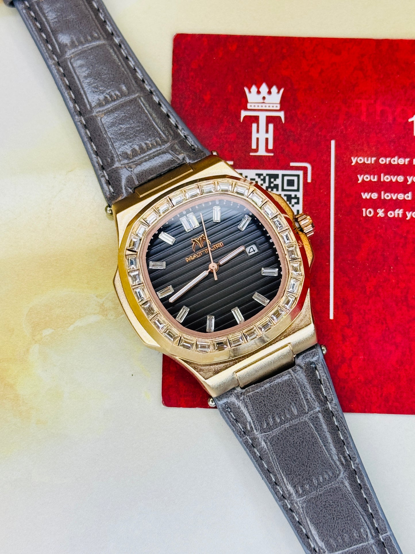 Matturi Ash Copper Zircon Watch
