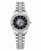 Gold Zircon Chain Watch For Her