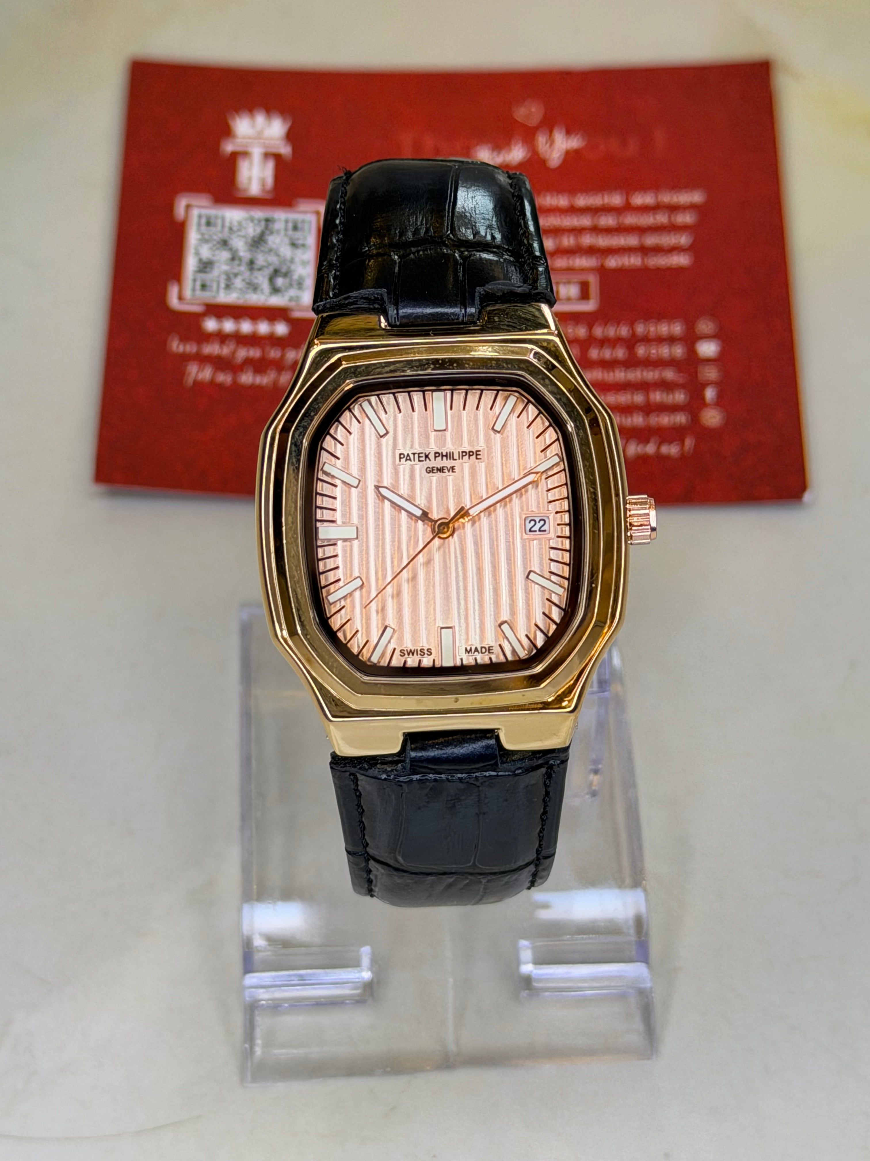 Patek Vintage Black Champagne Octa Watch