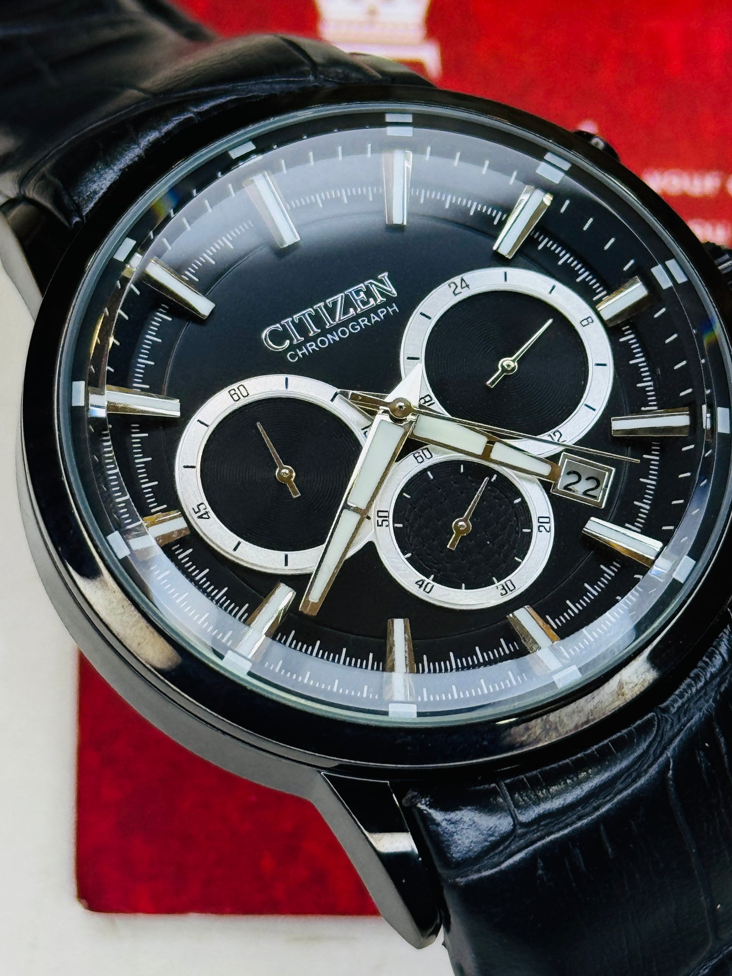 Citizen Globe All Black Chronograph Watch