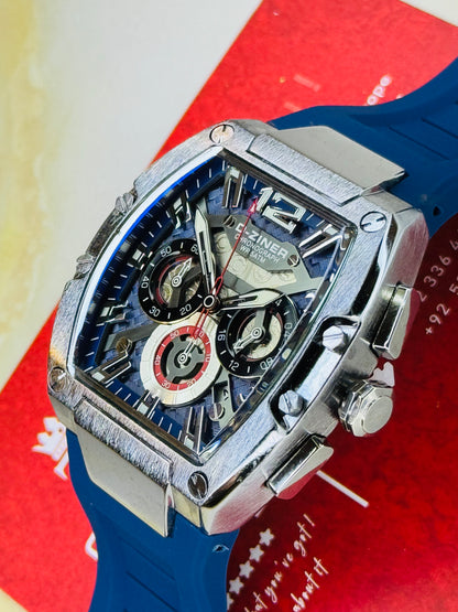 D-Ziner RM Blue Silver Chronograph Watch