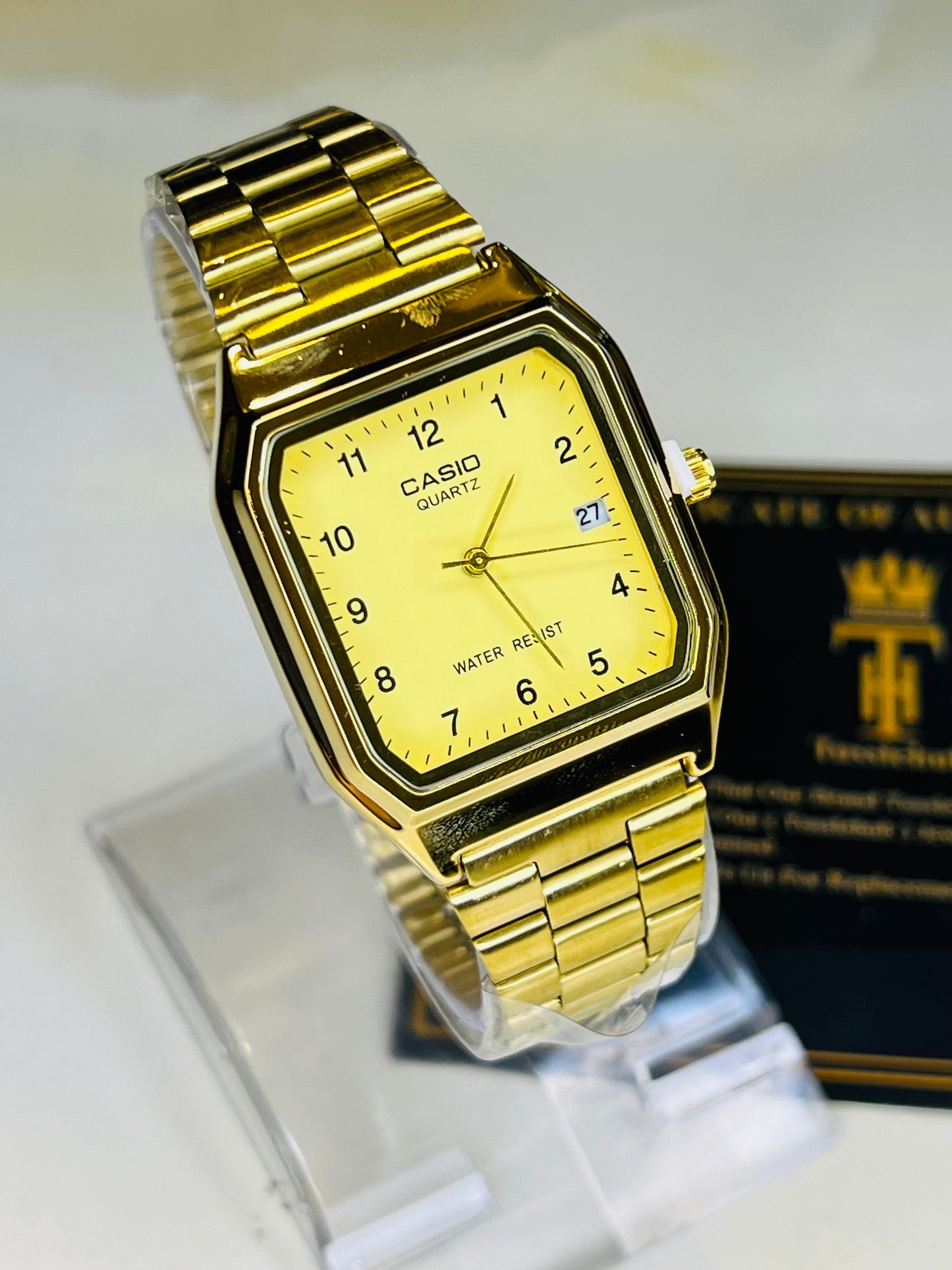 Gold Casio AQ-230 Watch For Her