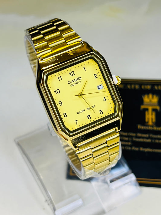 Gold Casio AQ-230 Watch For Her