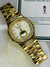 Gold White Chain Strapped Down Second Zircon Dial Watch