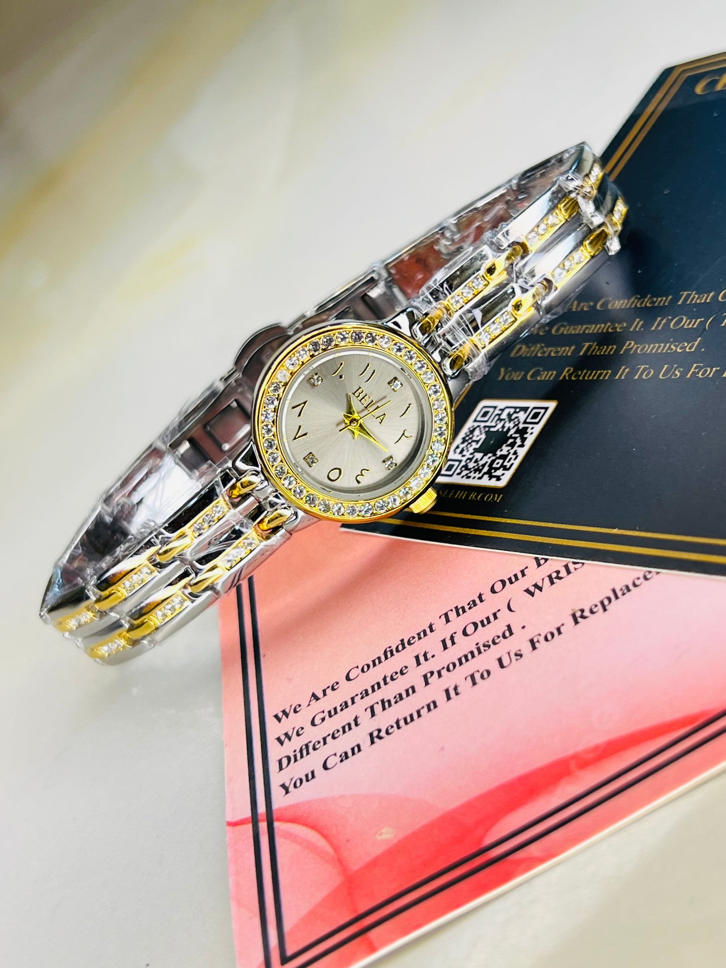 Bella Two Tone Diamond Dial Watch For Her