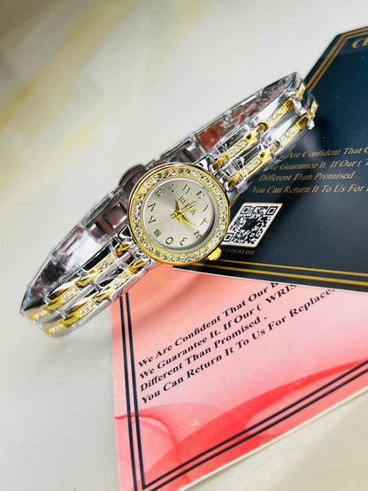 Bella Two Tone Diamond Dial Watch For Her
