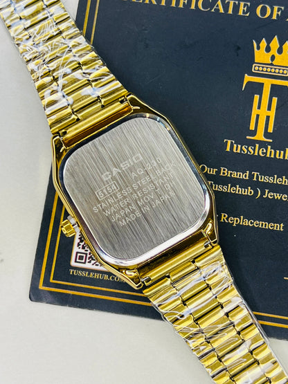 Gold Casio AQ-230 Watch For Her