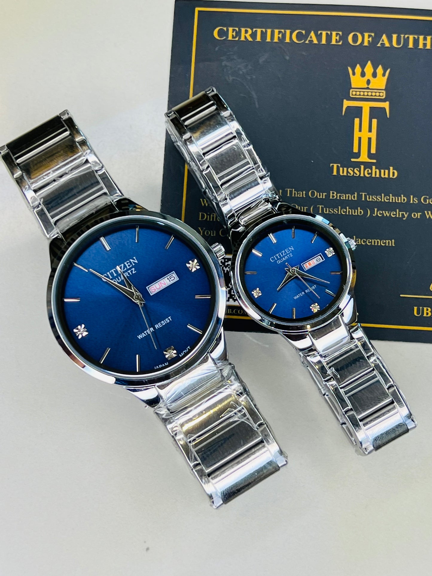Silver Navy Axiom Couple Watch
