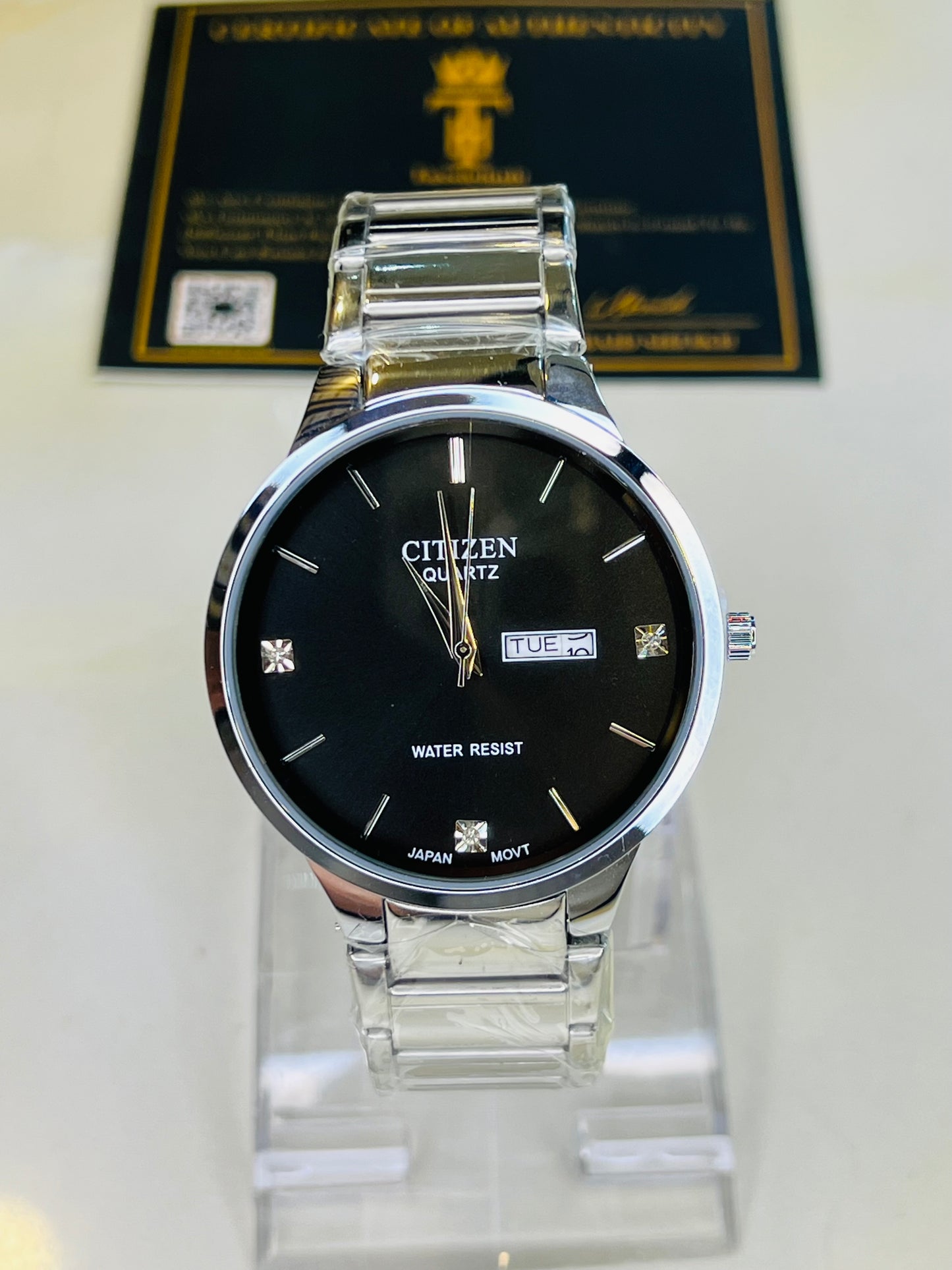 Silver Black Axiom Couple Watch