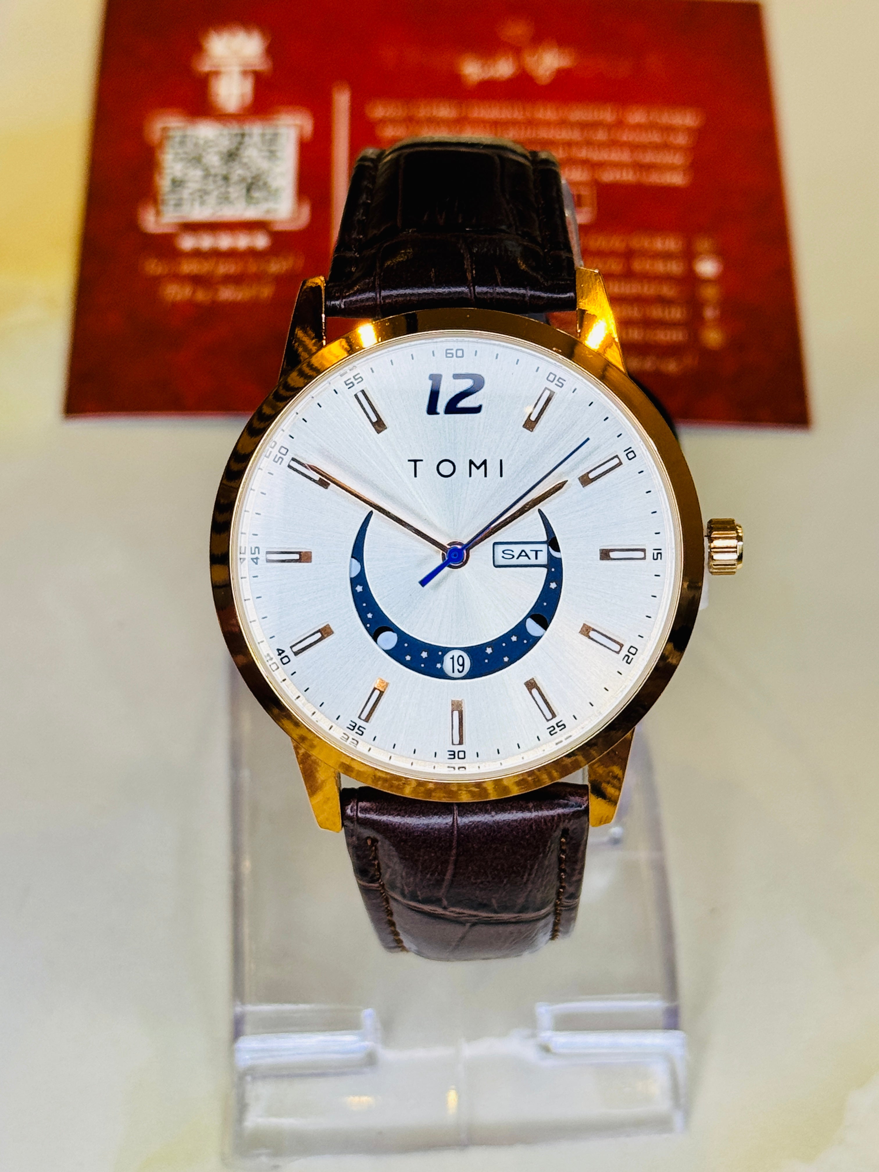 Brown Copper Tomi Crescent Watch