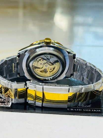 Two Tone Sapphire Hawk Eye Automatic Rolex Watch