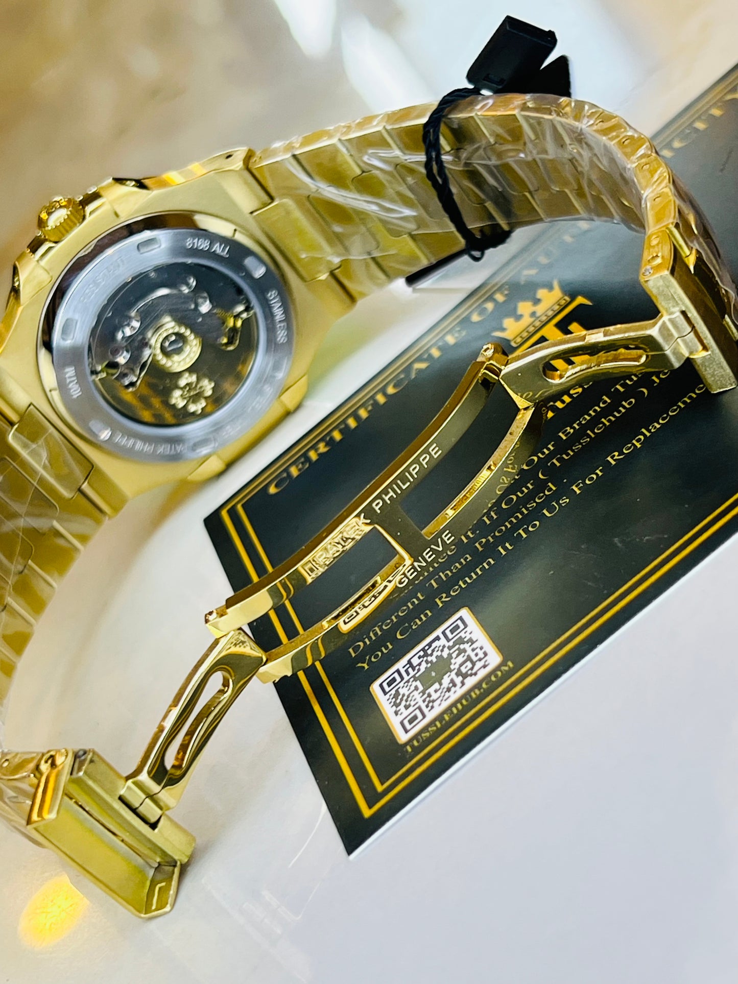 Gold Amazon Green Automatic Nautilus Super Clone Watch