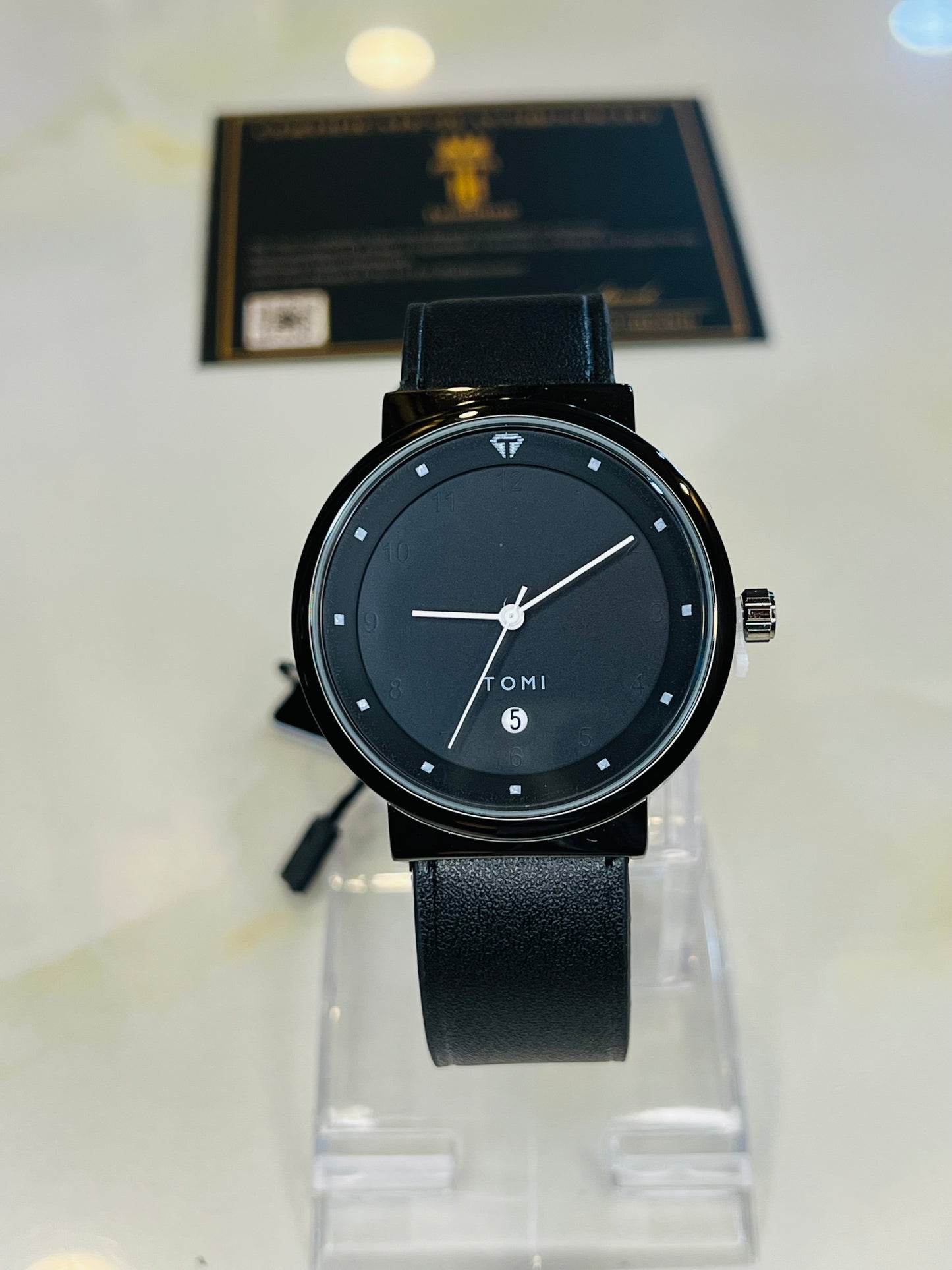 Tomi All Black Elegance Dial Watch