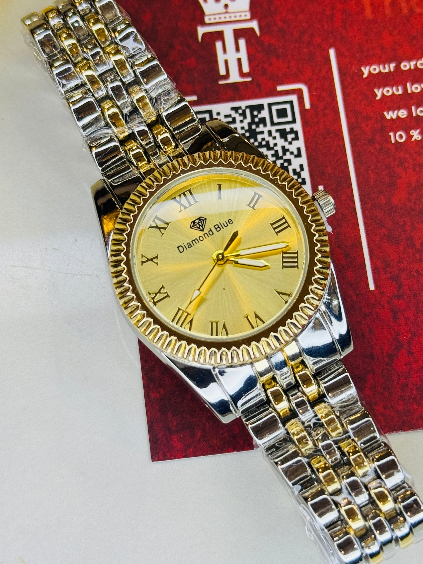 Two Tone Gold Aoqili Roman Watch for her