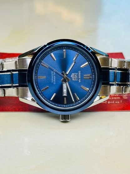 Tag Heur Two Tone Tungsten Carrera Day Date Chain Strapped Watchh