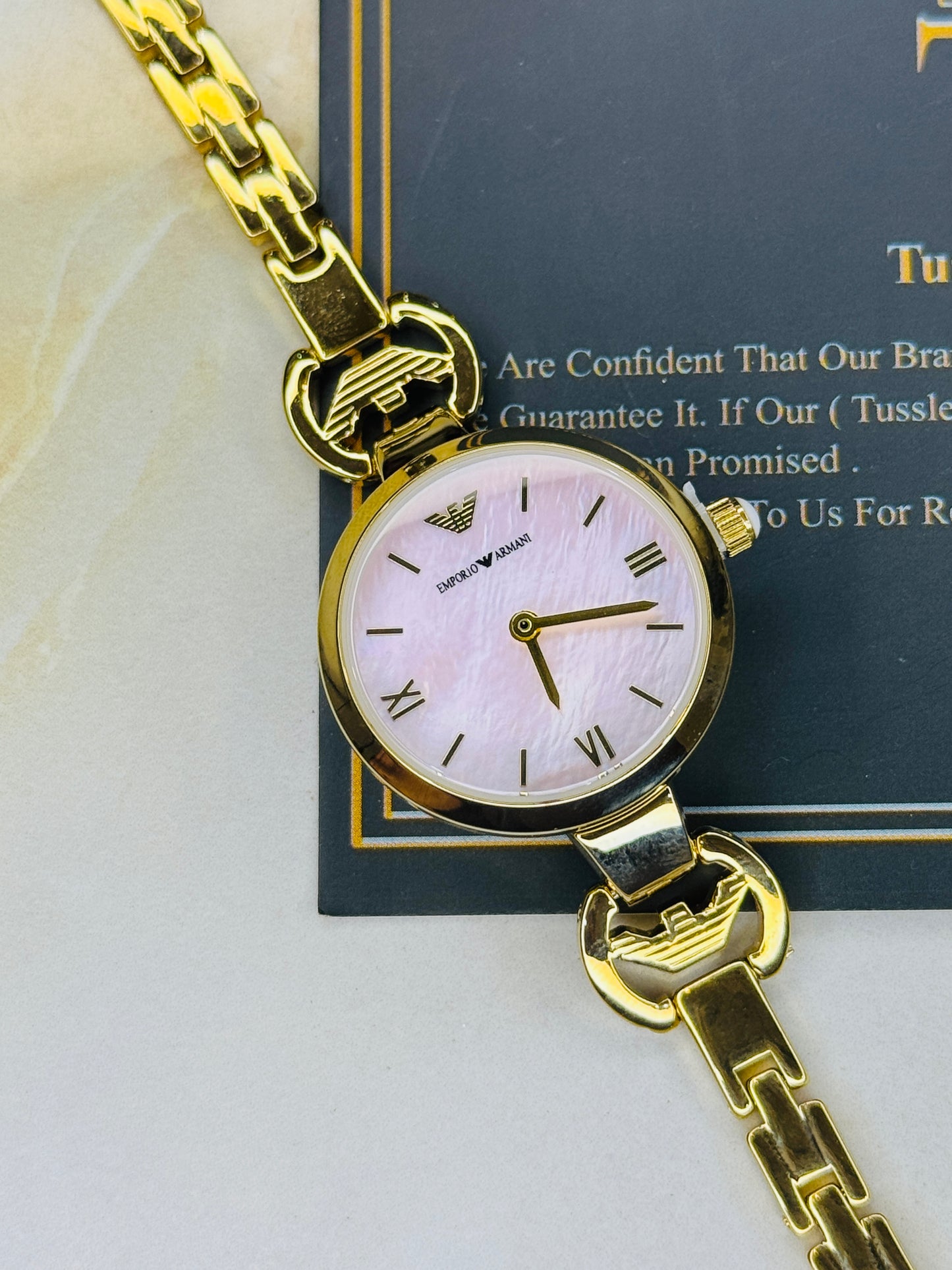 Emporio Gold Pink Watch for her