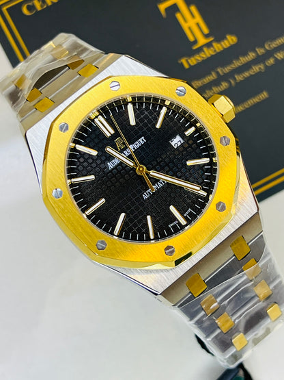 AP Two Tone Automatic Black Dial Super Clone Watch