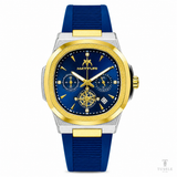 Matturi Black White Silicone Chronograph Watch