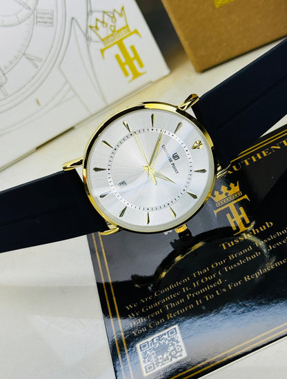 Black Silver White Slim Balloon Universe Point Watch