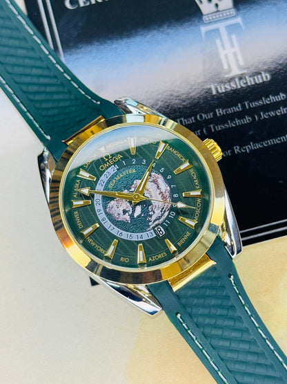 Forest Green Aqua Terra Omega Watch