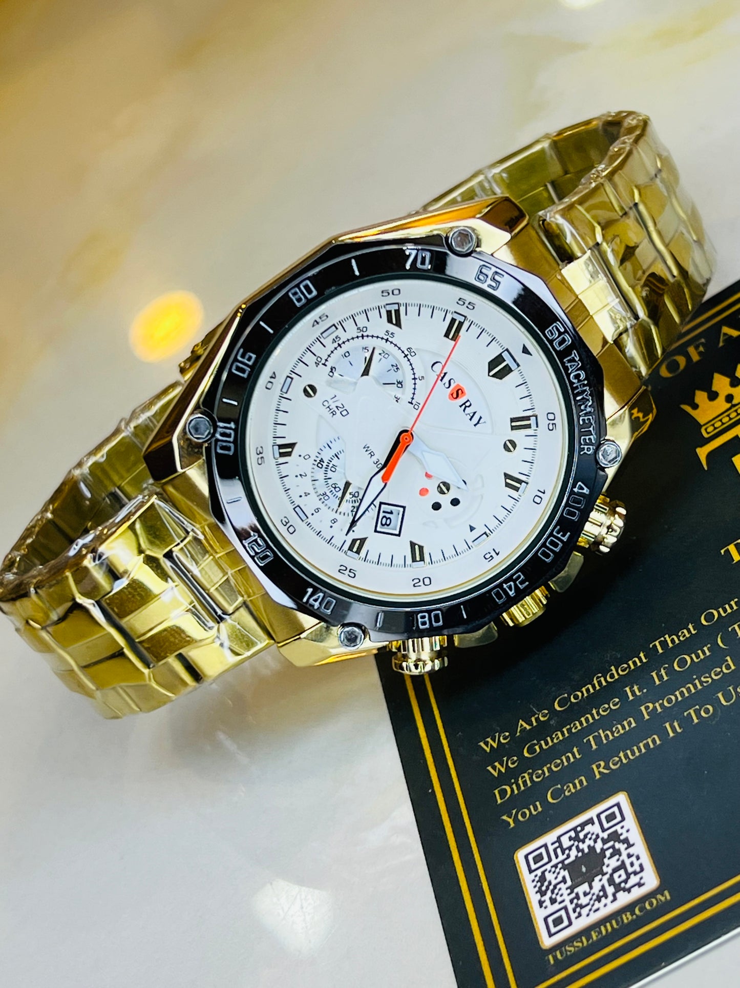 Tachy Gold White Cassray Watch