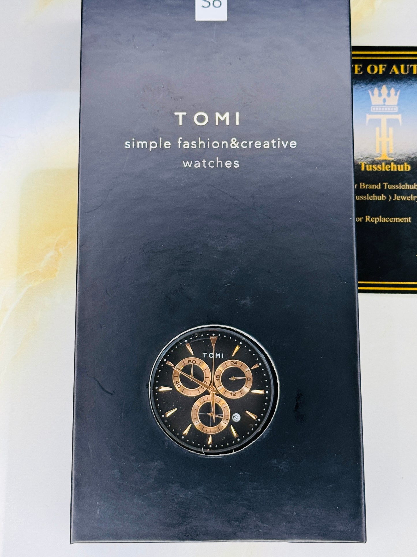 Tomi S6A Coffee Black Gift Set Watch