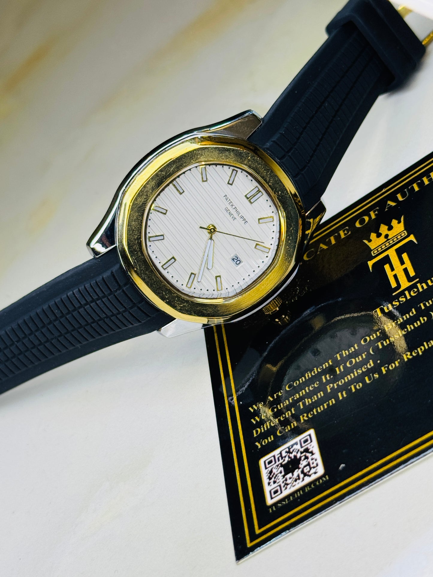 Black Two Tone White Aquanaut Watch
