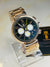 Rose Gold Black L-V Chronograph Dial Watch