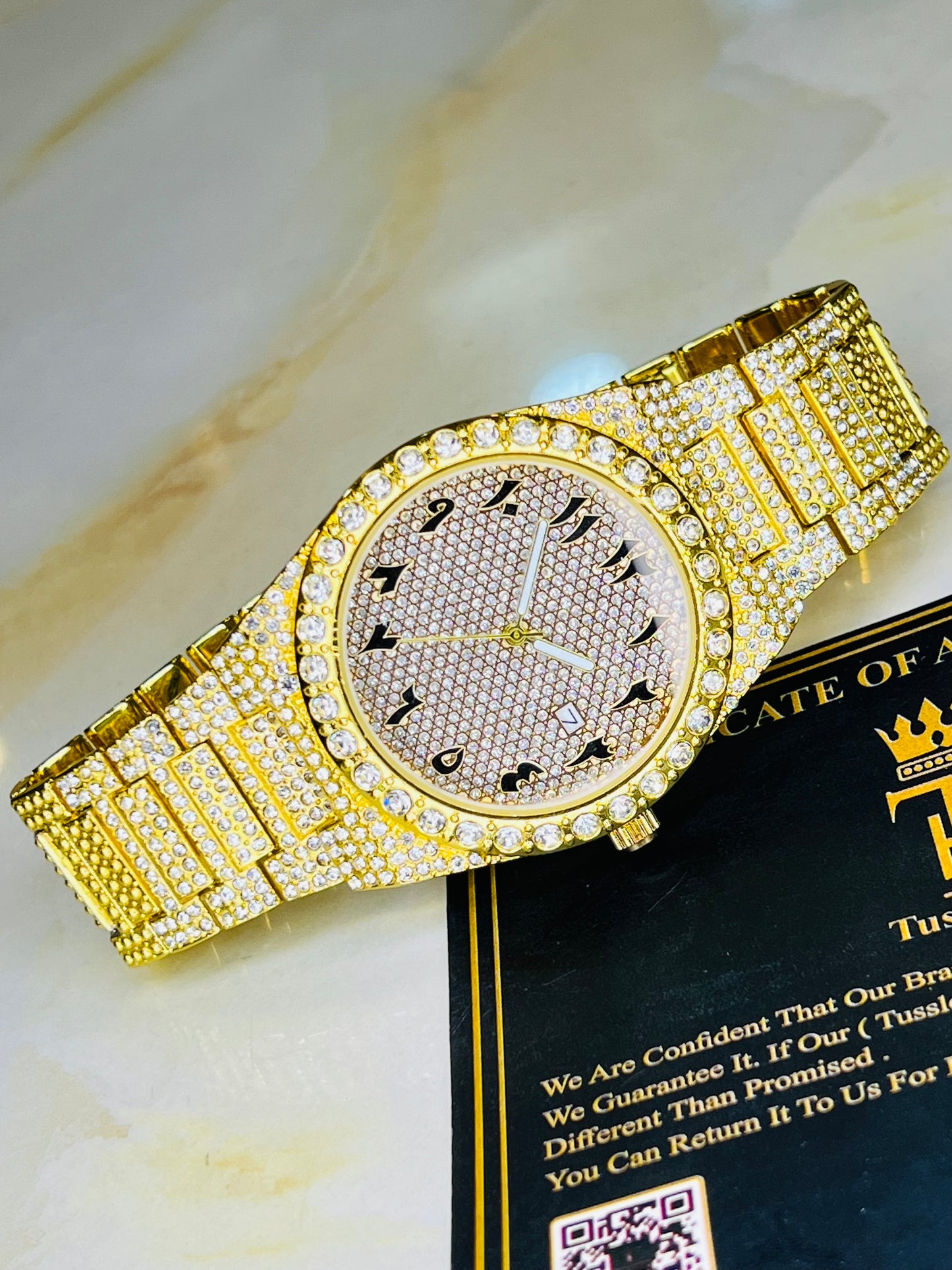 Gold Curdden Unisex Iced Out Watch