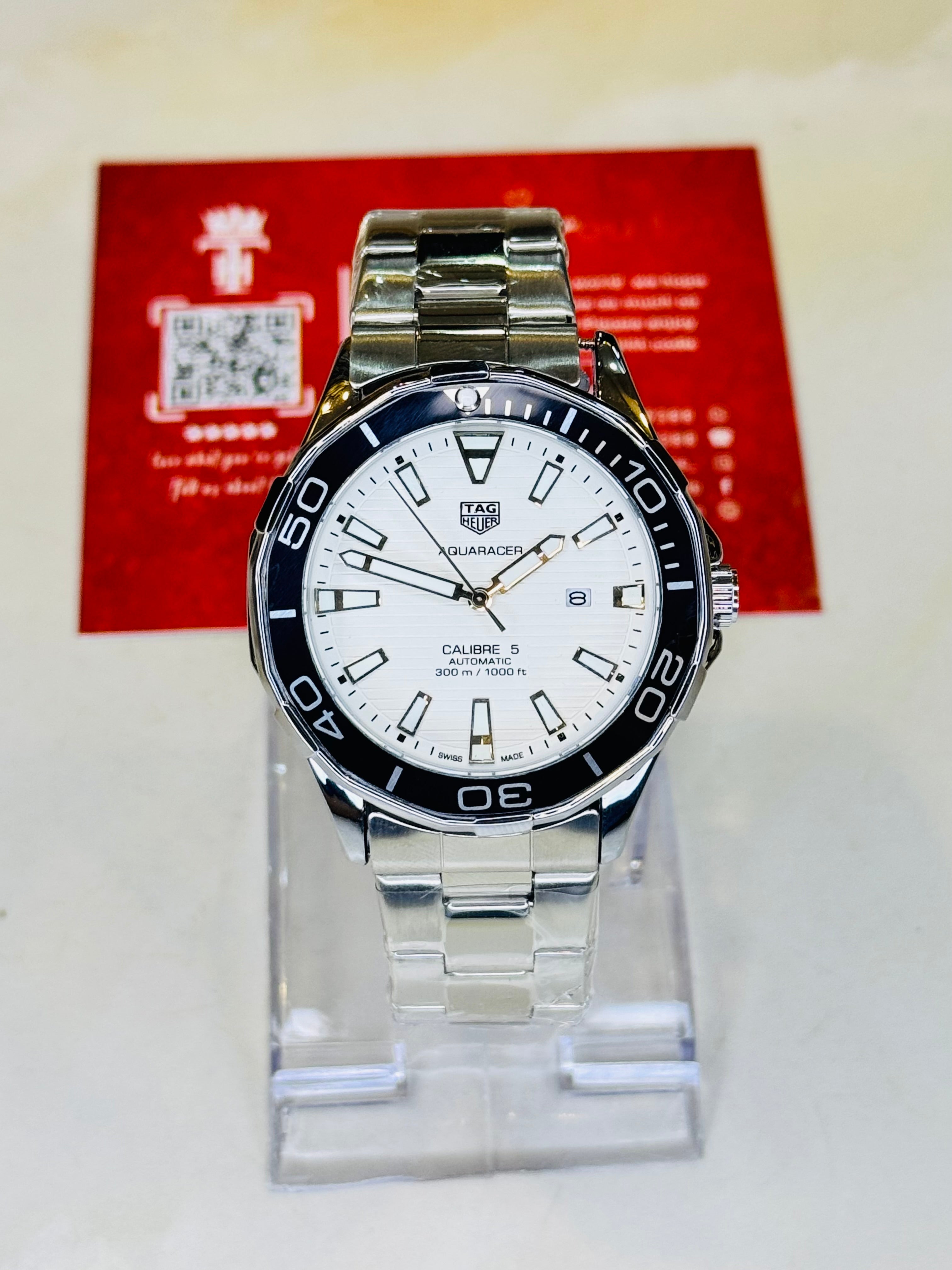 Tag Heur Aquaracer Silver White Quartz Watchh