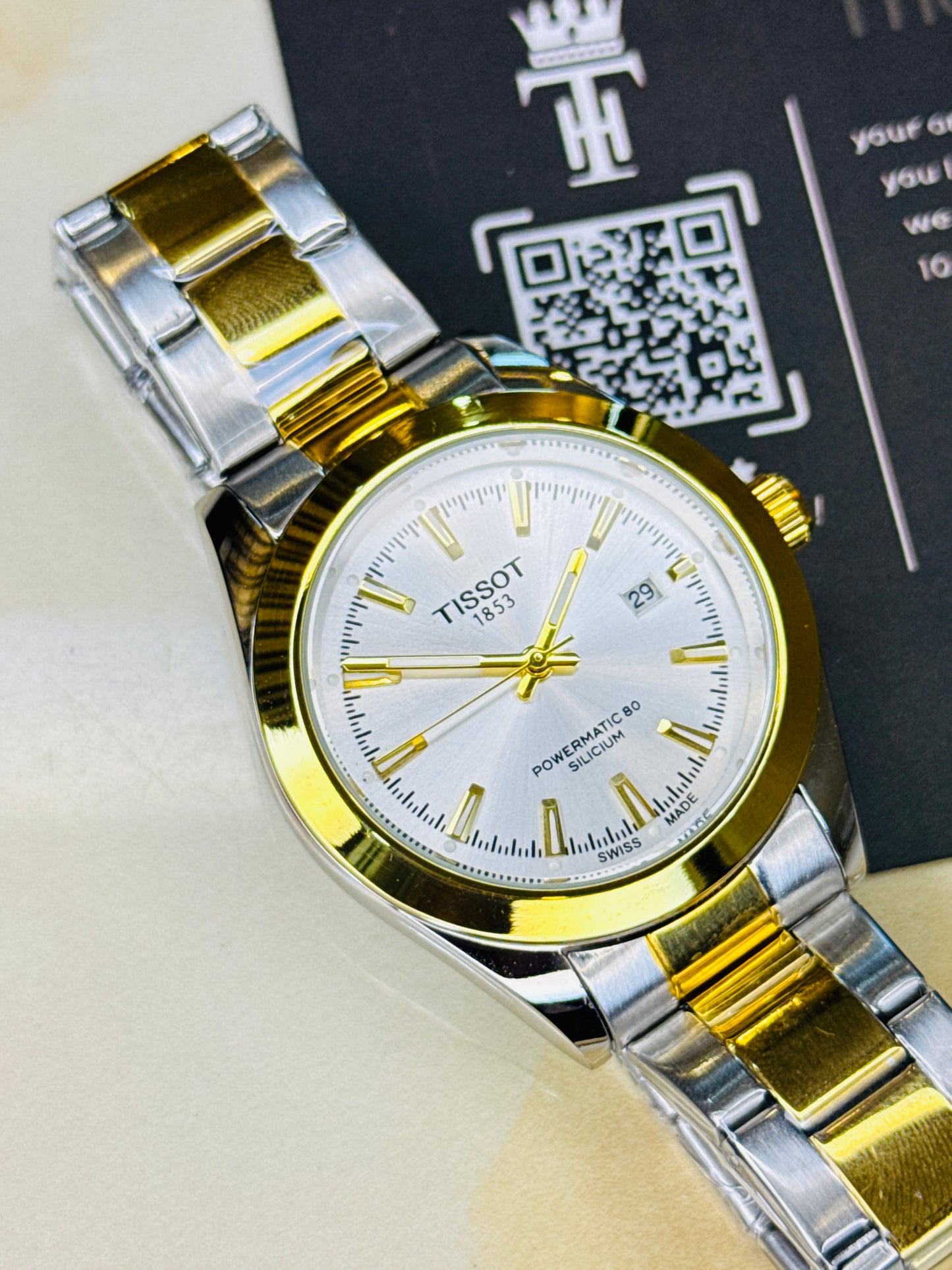 Silicium Two Tone White Tissot Watch