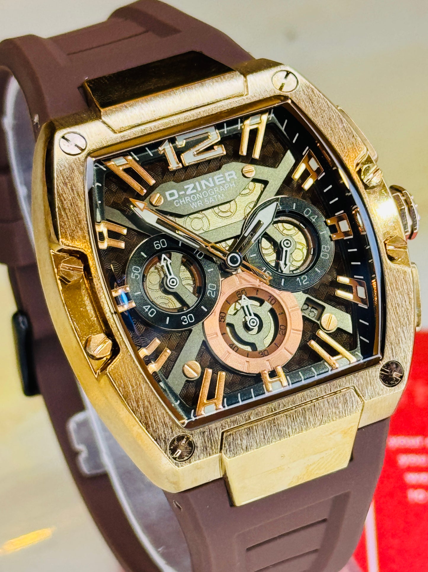 D-Ziner RM Brown Copper Chronograph Watch