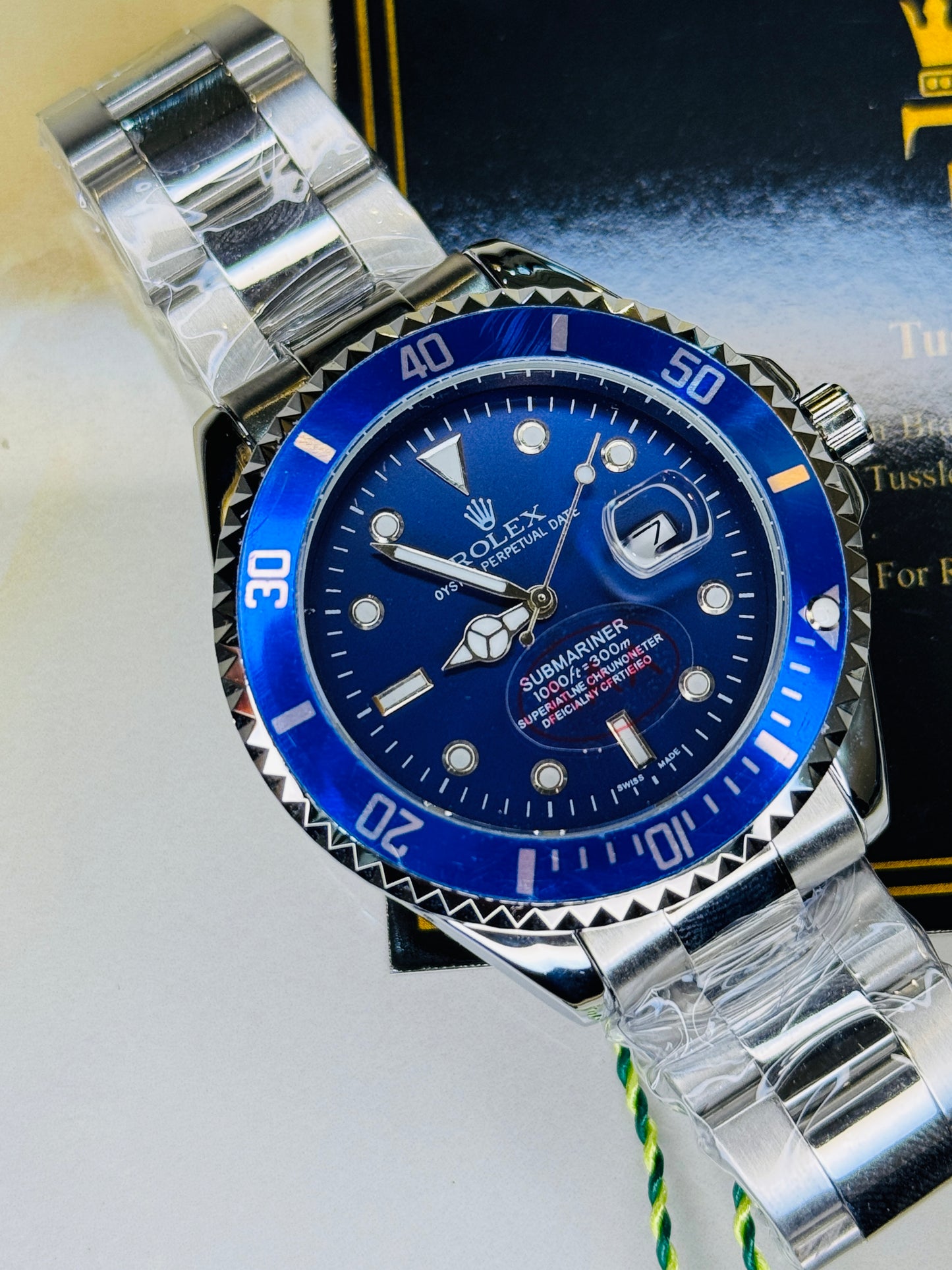 Submariner Date Sapphire Dial Silver Watch