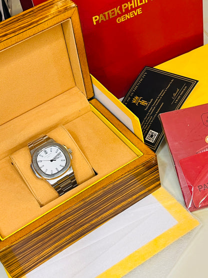 Silver White Automatic Nautilus Super Clone Watch