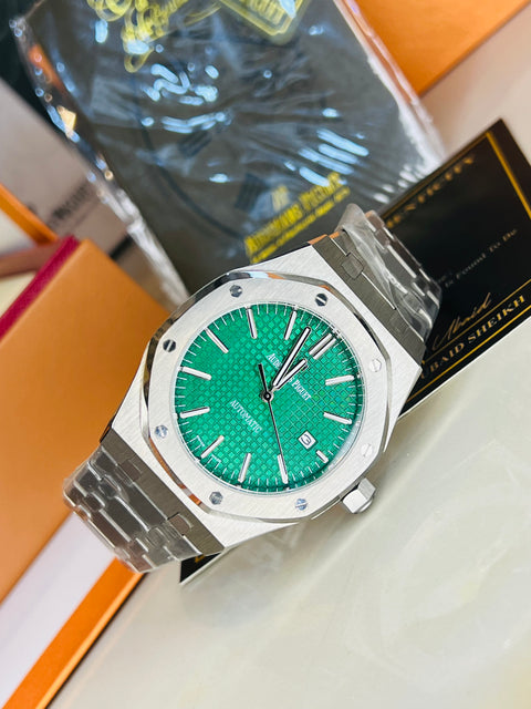 AP Silver Automatic Emerald Dial Super Clone Watch
