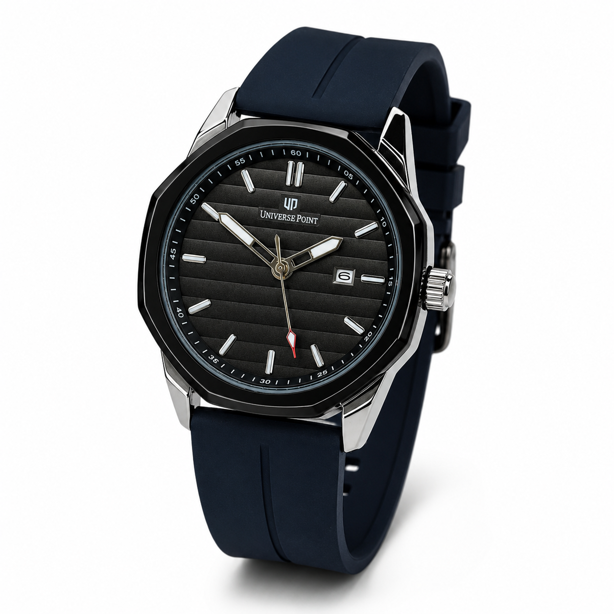 All Black Universe Octa Magnet Strap Watch